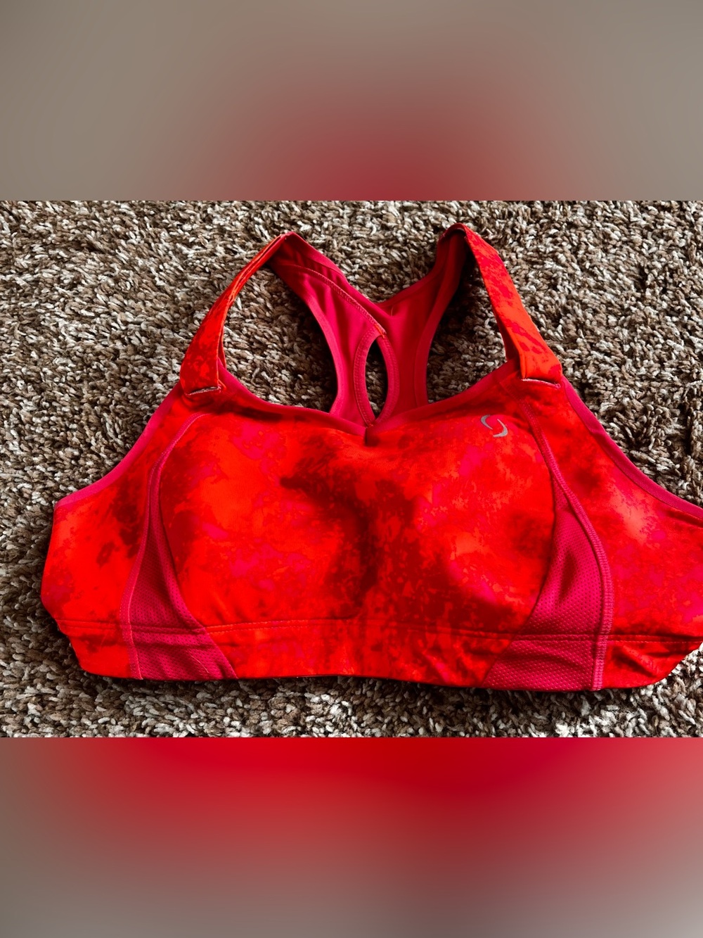 Flame-Colored Moving Comfort Athletic Sportsbra 36C